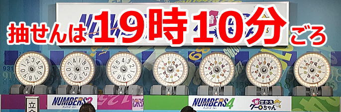 ナンバーズ3・4当選番号速報 最新回抽選結果