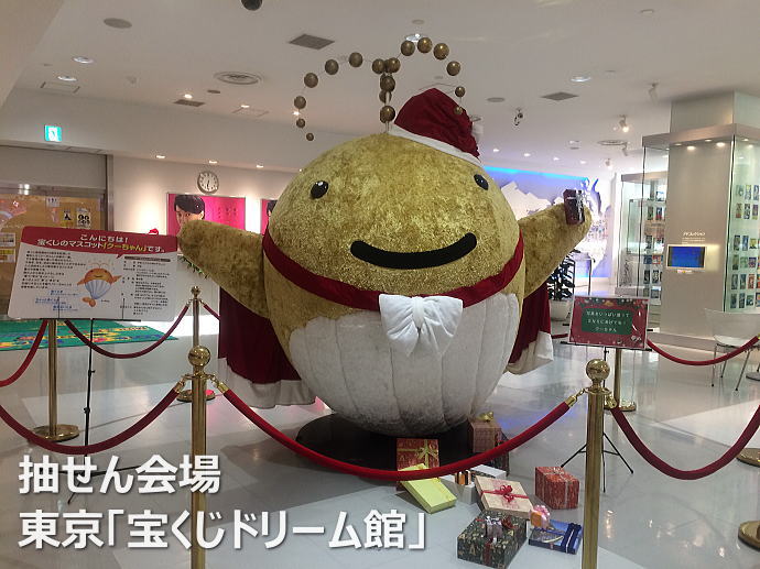 数字選択式宝くじロト6(LOTO6/ロトシックス)抽選会場:東京「宝くじドリーム館」