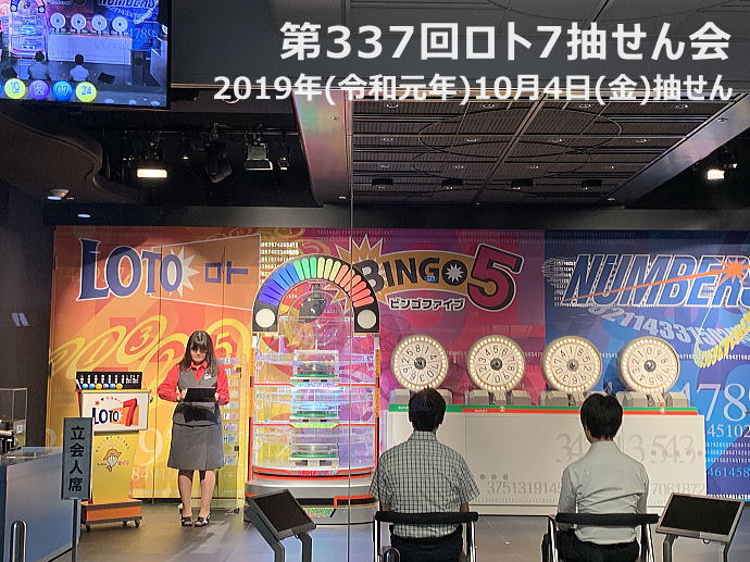 第337回ロト7当選番号過去一覧